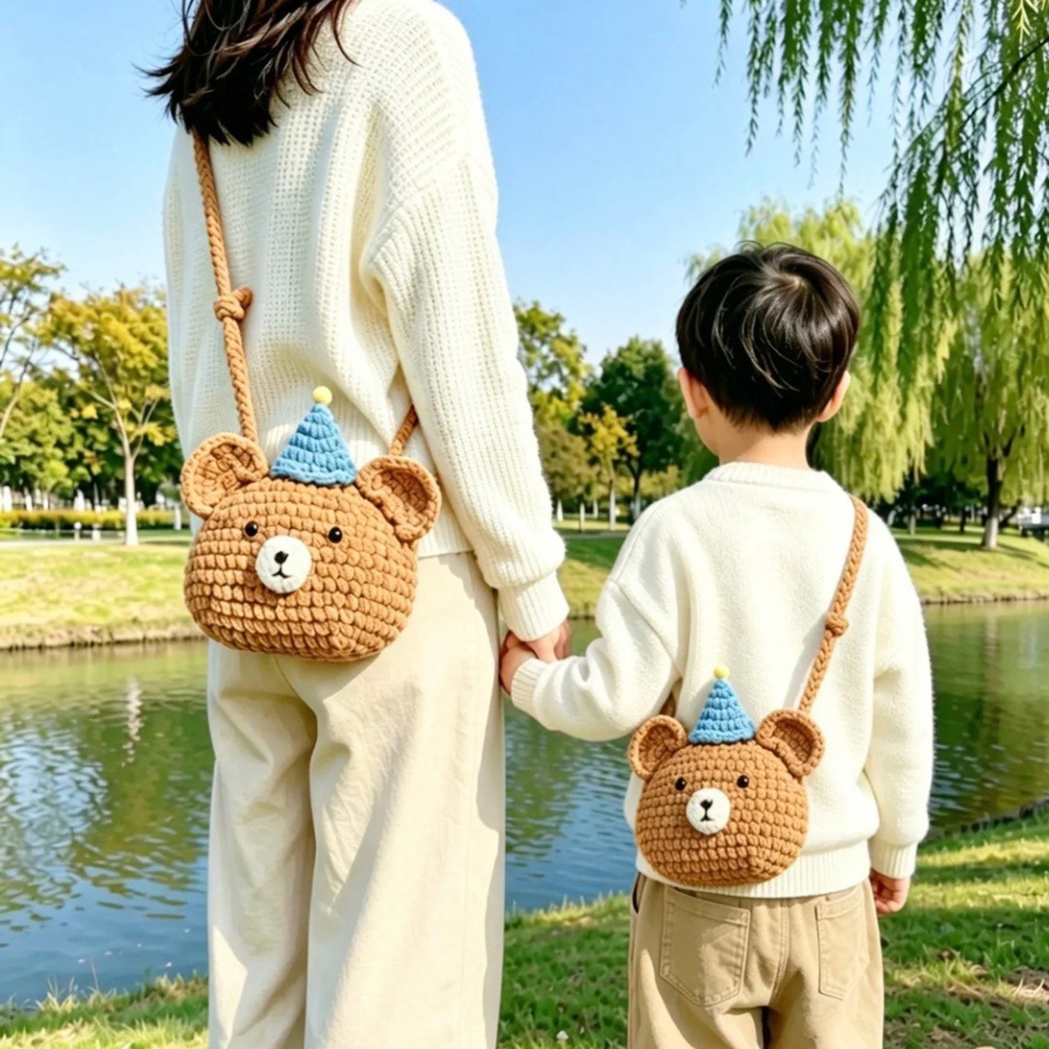 Teddy Bear Crochet Bag DIY Kit — handmade crochet by OOM