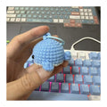 Crochet Blue Whale Keychain
