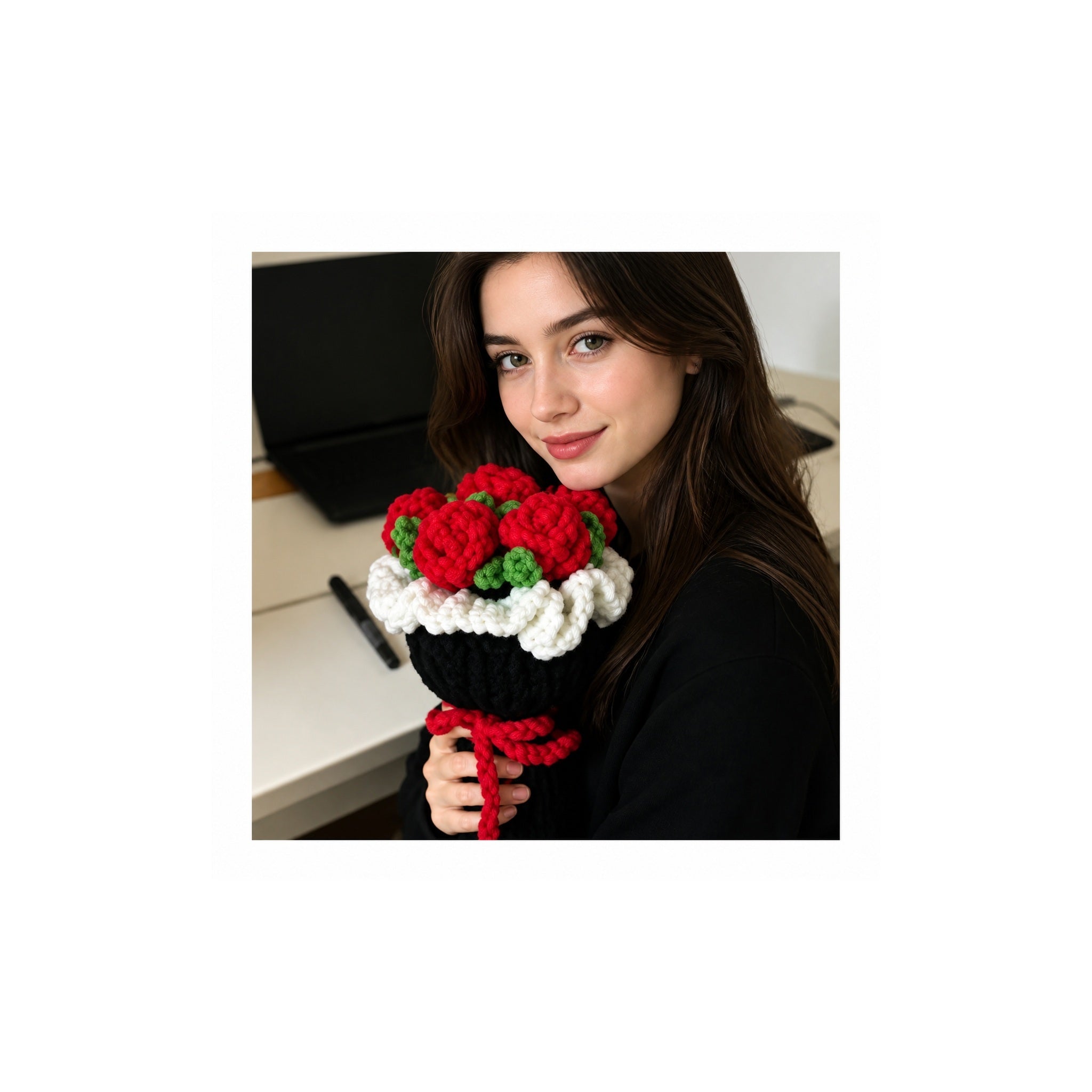Crochet Flower Bouquet Gift Arrangement