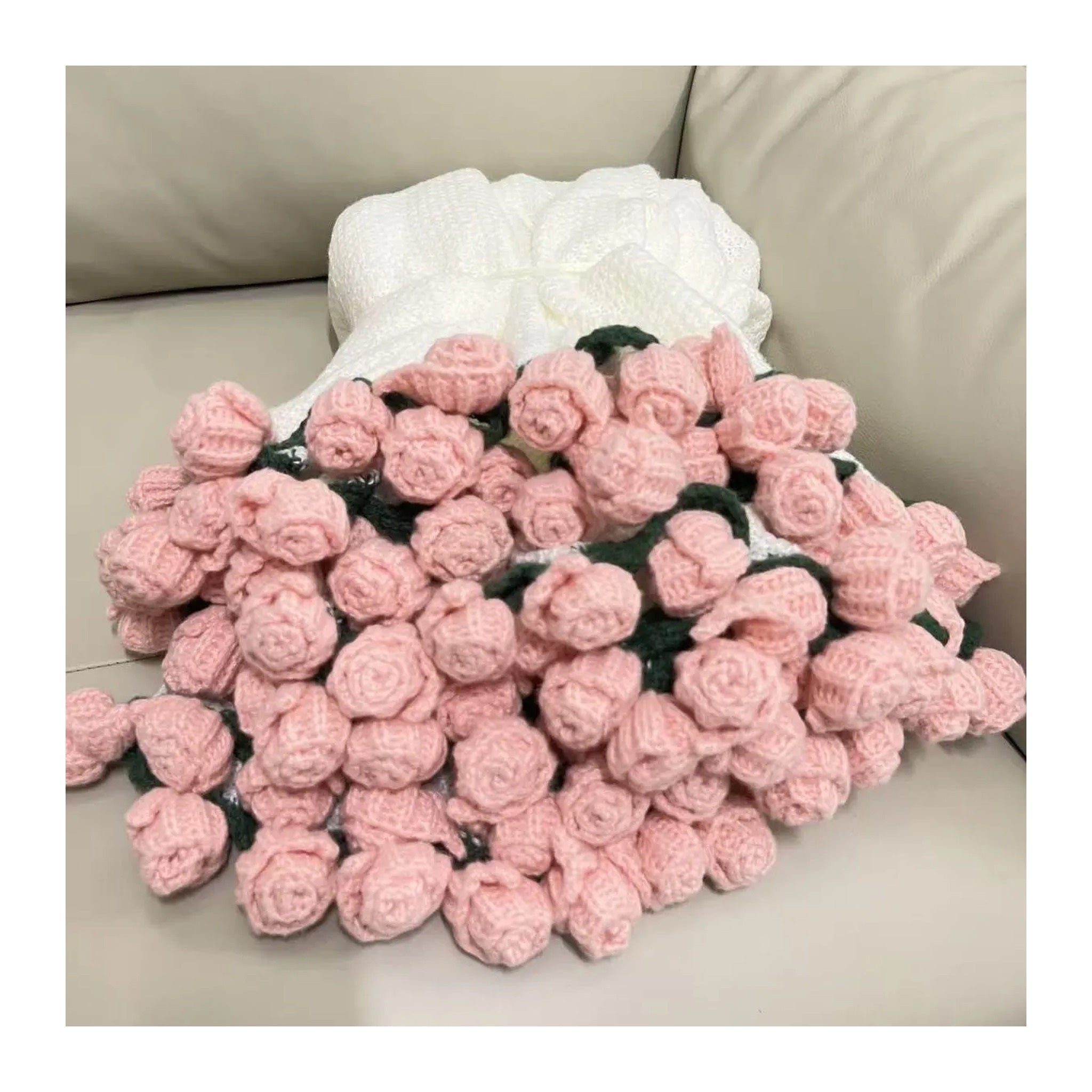 Crochet Rose Bouquet Arrangement