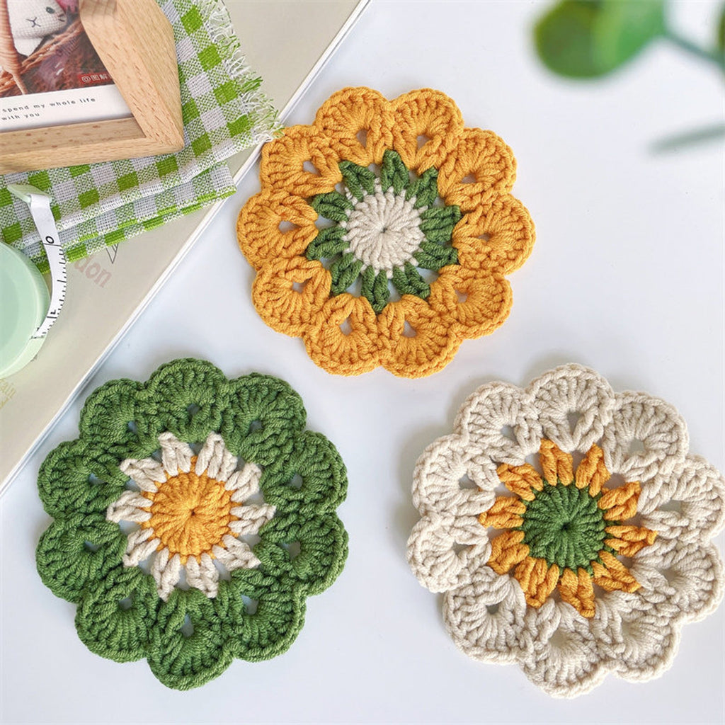 Floral Crochet Coaster DIY Starter Kit — handmade crochet by OOM
