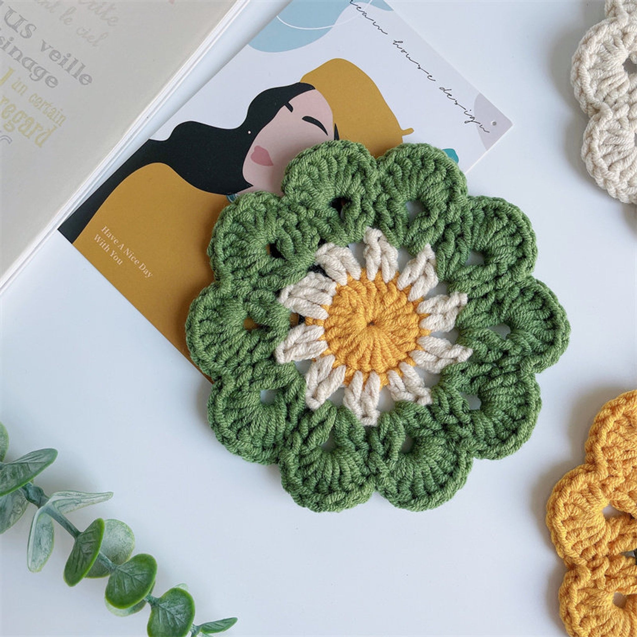 Floral Crochet Coaster DIY Starter Kit — handmade crochet by OOM