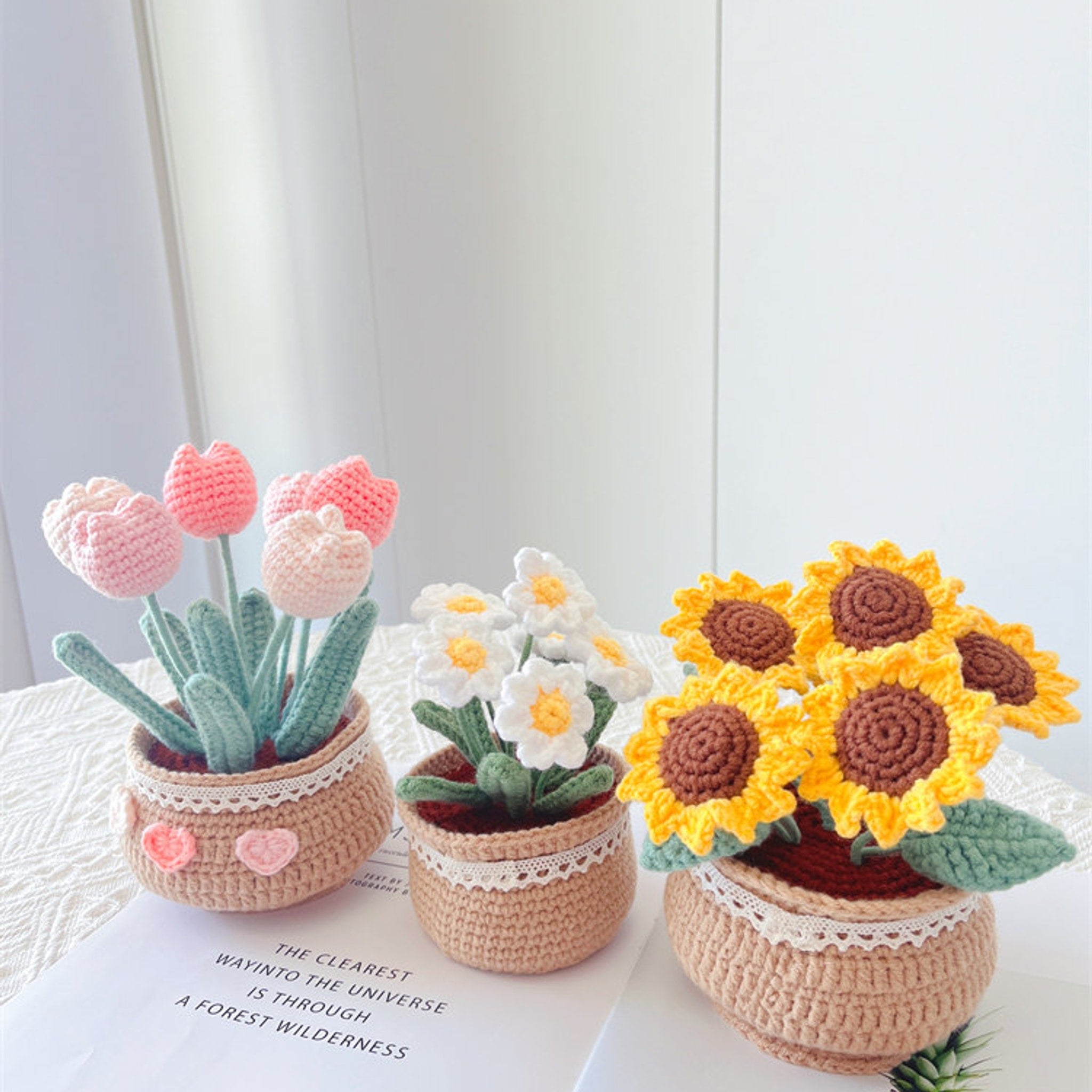 Crochet Flower Pot DIY Yarn Kit — handmade crochet by OOM