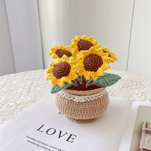 Crochet Flower Pot DIY Yarn Kit — handmade crochet by OOM