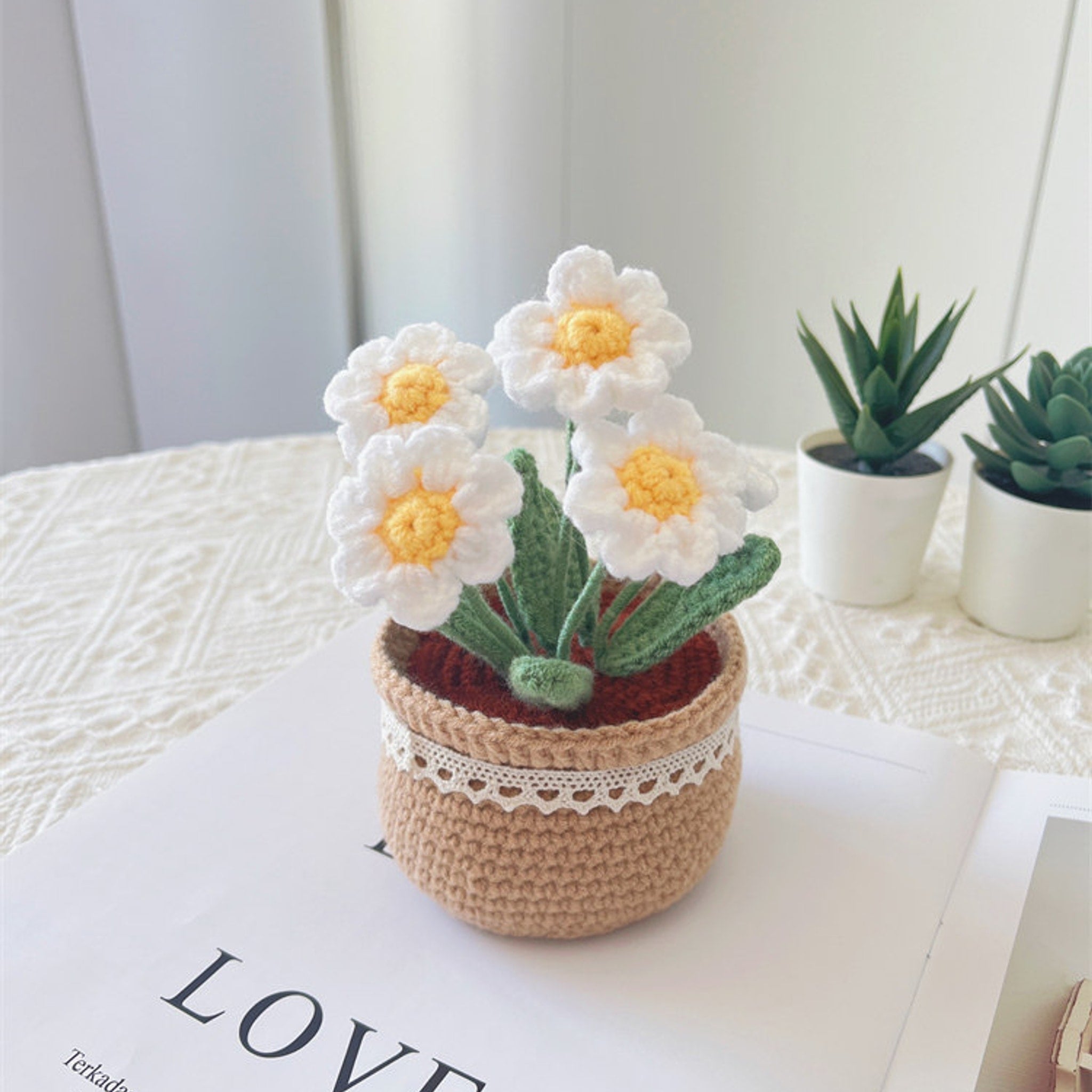 Crochet Flower Pot DIY Yarn Kit — handmade crochet by OOM