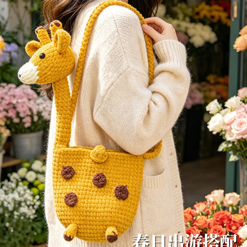 Giraffe Crossbody Crochet Bag DIY Kit — handmade crochet by OOM