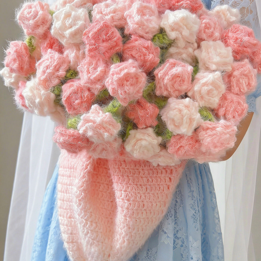Dreamy Gradient Rose Blanket DIY Crochet Kit — handmade crochet by OOM