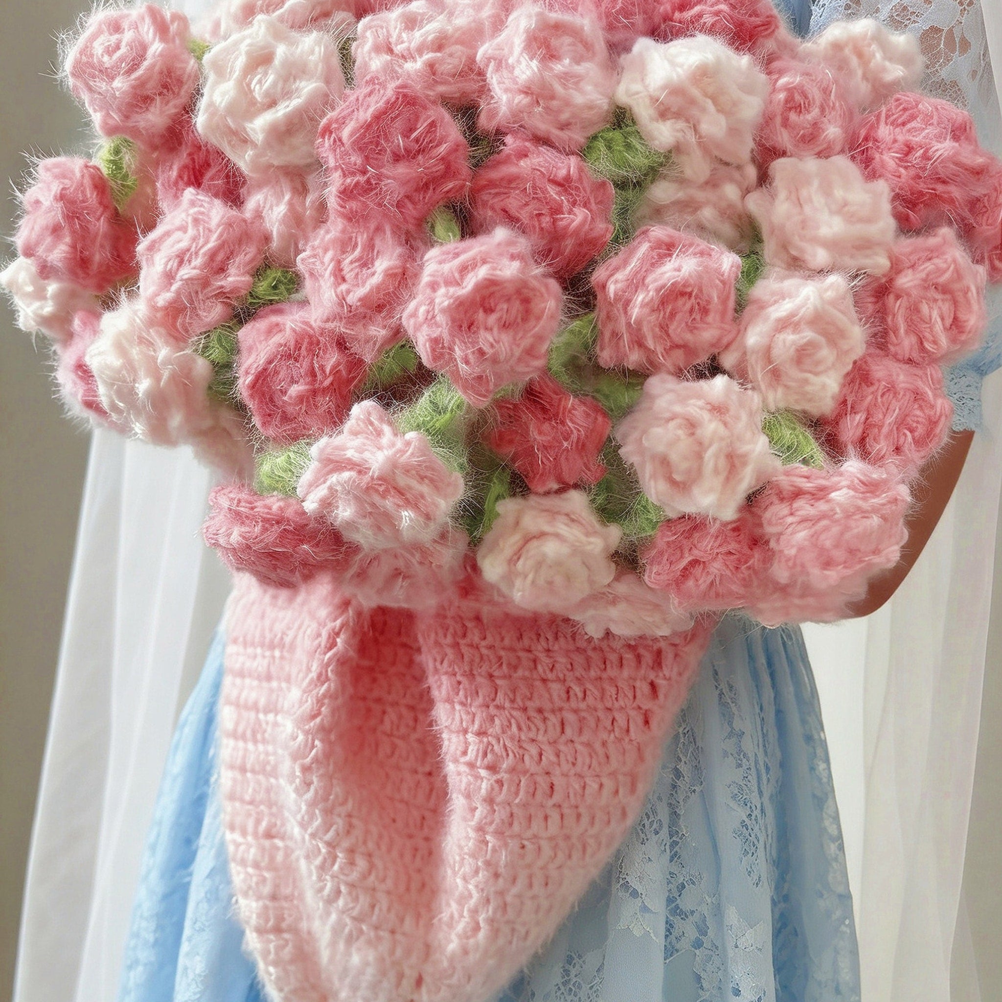 Dreamy Gradient Rose Blanket DIY Crochet Kit — handmade crochet by OOM