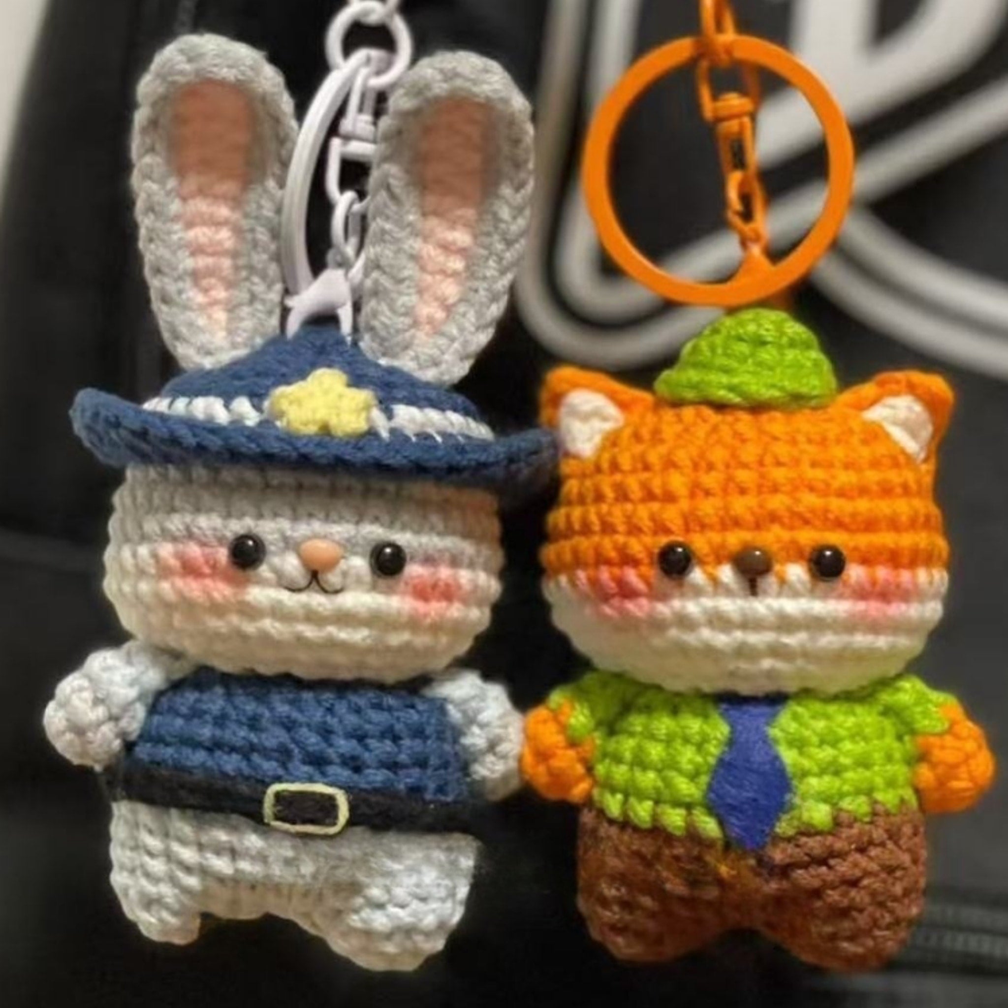 Bunny & Fox Crochet Doll DIY Keychain Kit — handmade crochet by OOM
