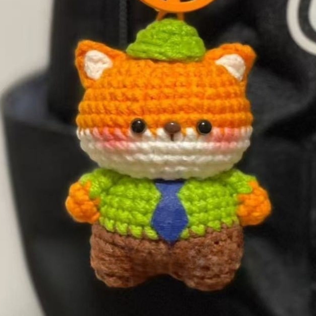 Bunny & Fox Crochet Doll DIY Keychain Kit — handmade crochet by OOM