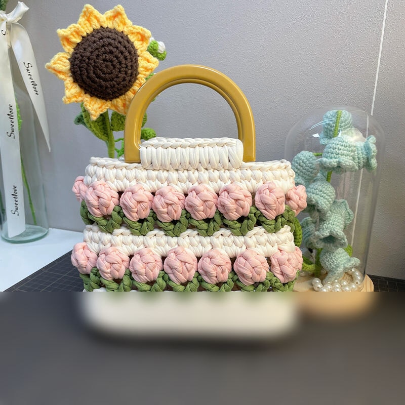 TulipBagdiyKnitBagBeginnerCrochetBagGift — OOM