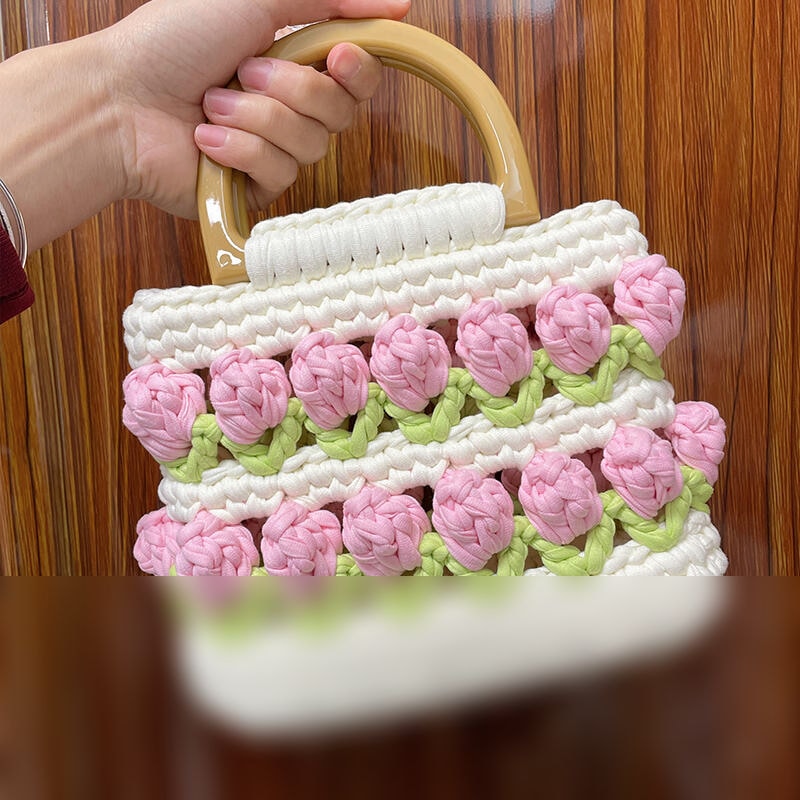TulipBagdiyKnitBagBeginnerCrochetBagGift — OOM