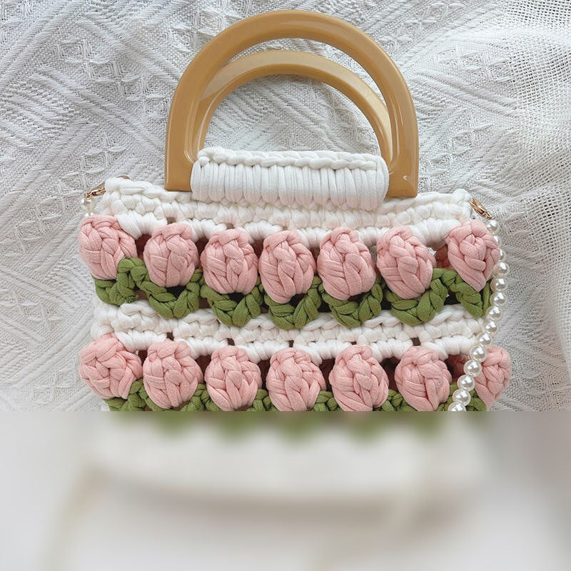 TulipBagdiyKnitBagBeginnerCrochetBagGift — OOM