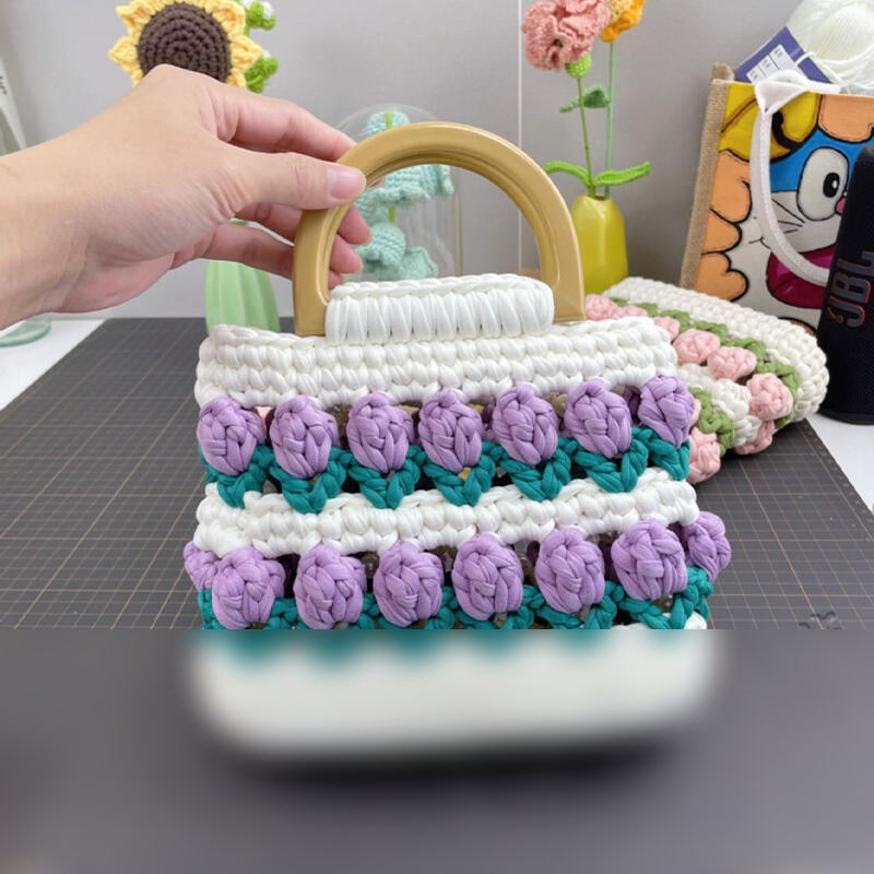 TulipBagdiyKnitBagBeginnerCrochetBagGift — OOM