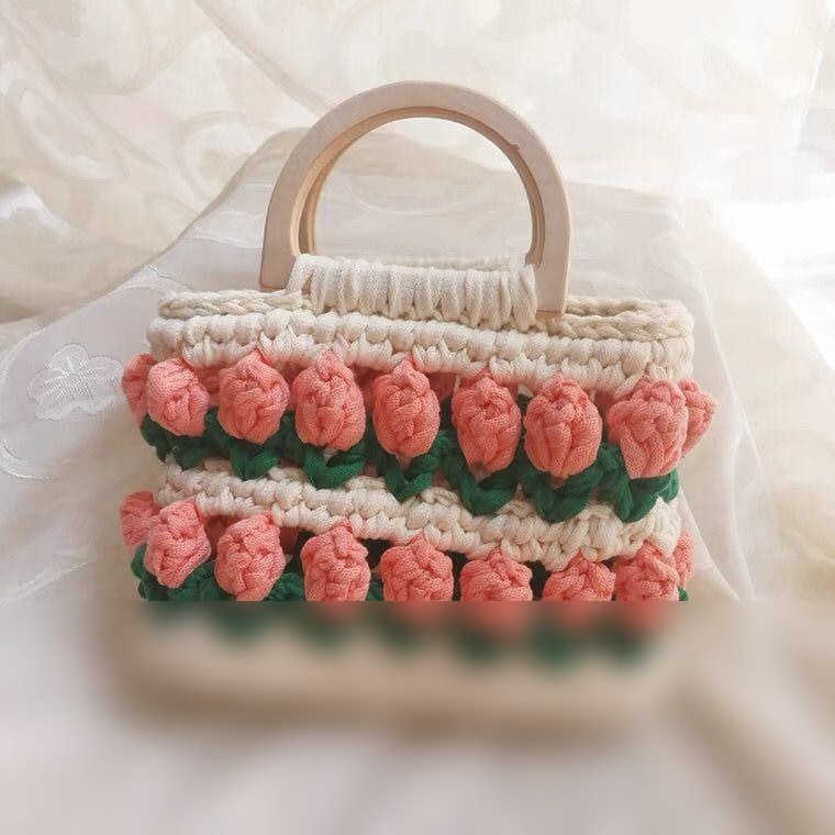 TulipBagdiyKnitBagBeginnerCrochetBagGift — OOM