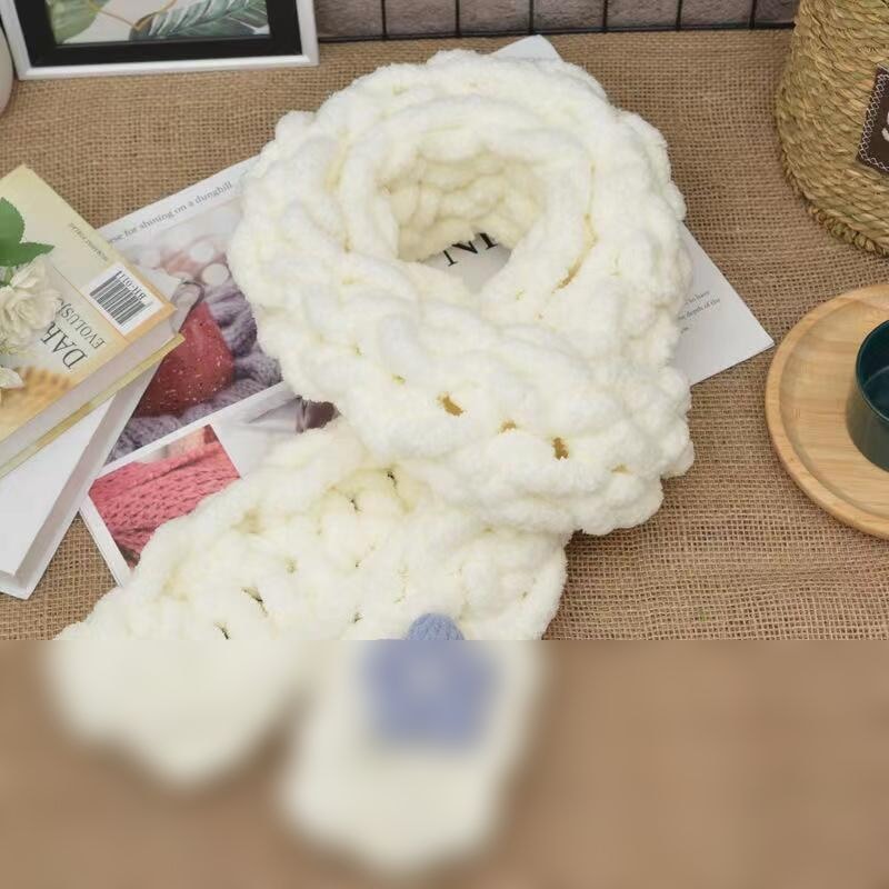 Puff FlowerScarfDIY Material Set KnitScarf — OOM