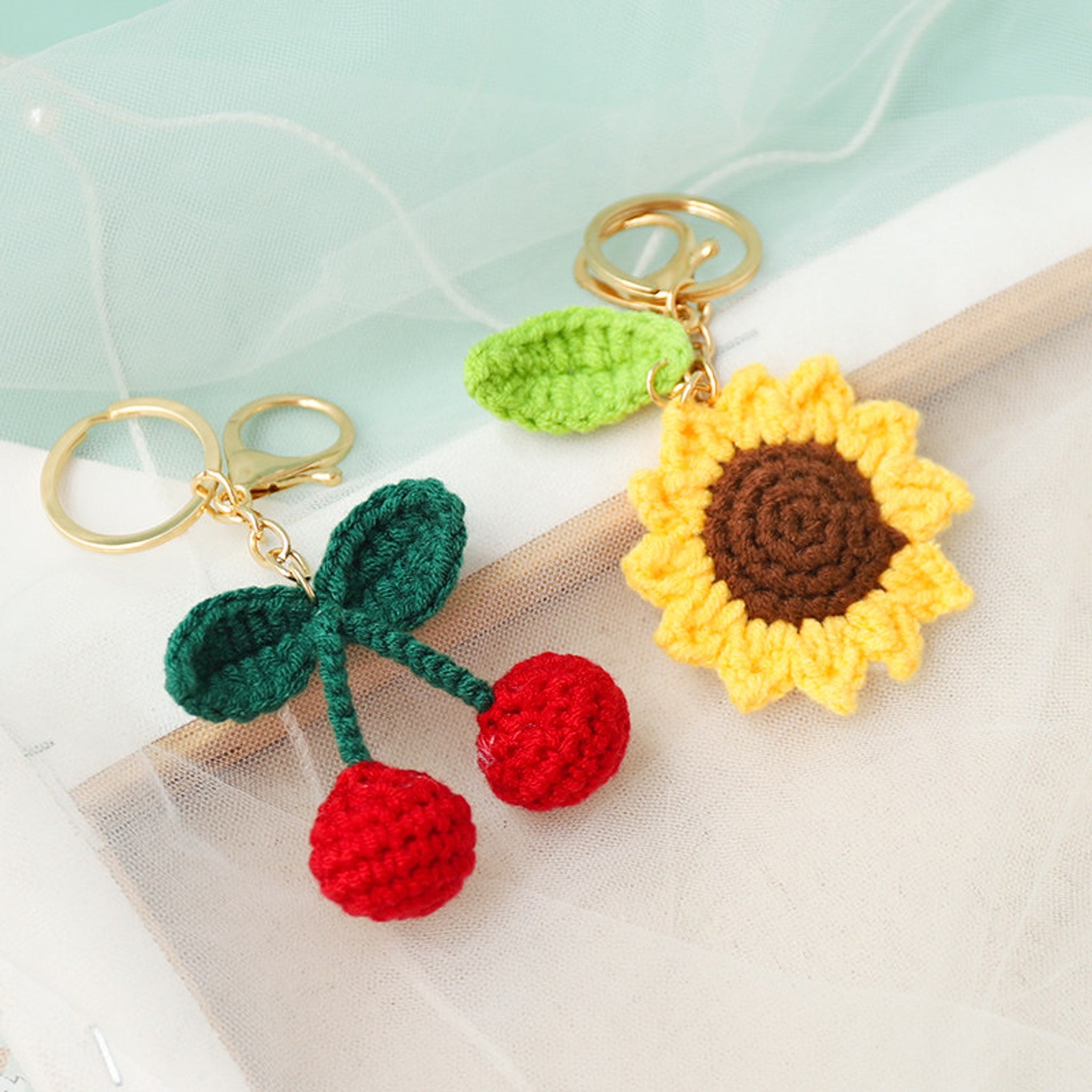 Sunflower Keychain & Mini Bag Crochet DIY Kit — handmade crochet by OOM