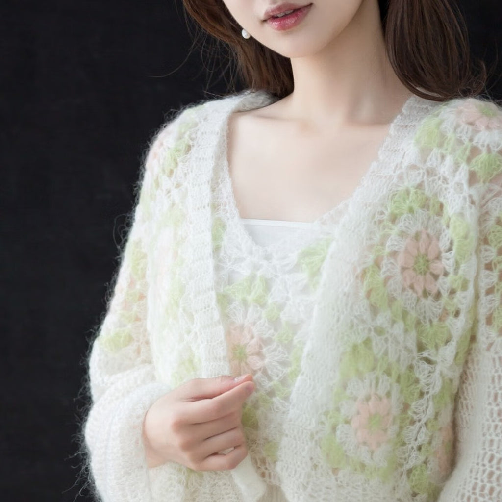 StyleGranny SquareSetStylediyKnitCamisoleCardiganYarn KitCrochetMaterial Kit Camisole Style Material Kit