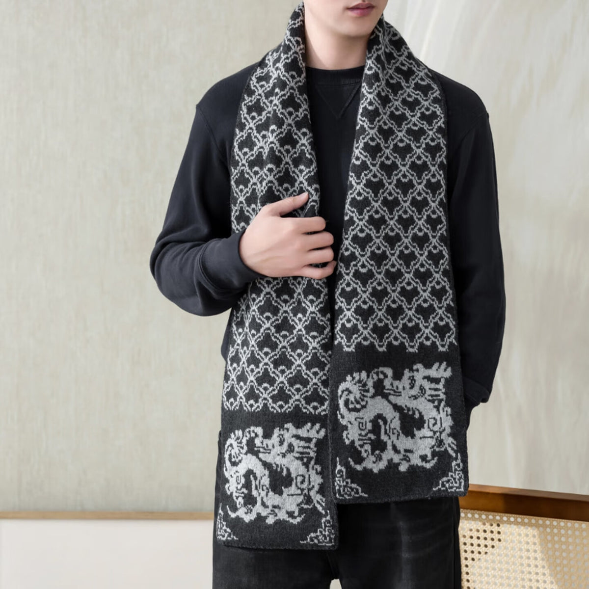 Style Cashmere Scarf Style DIY Crochet Knitting Yarn Kit Material Kit