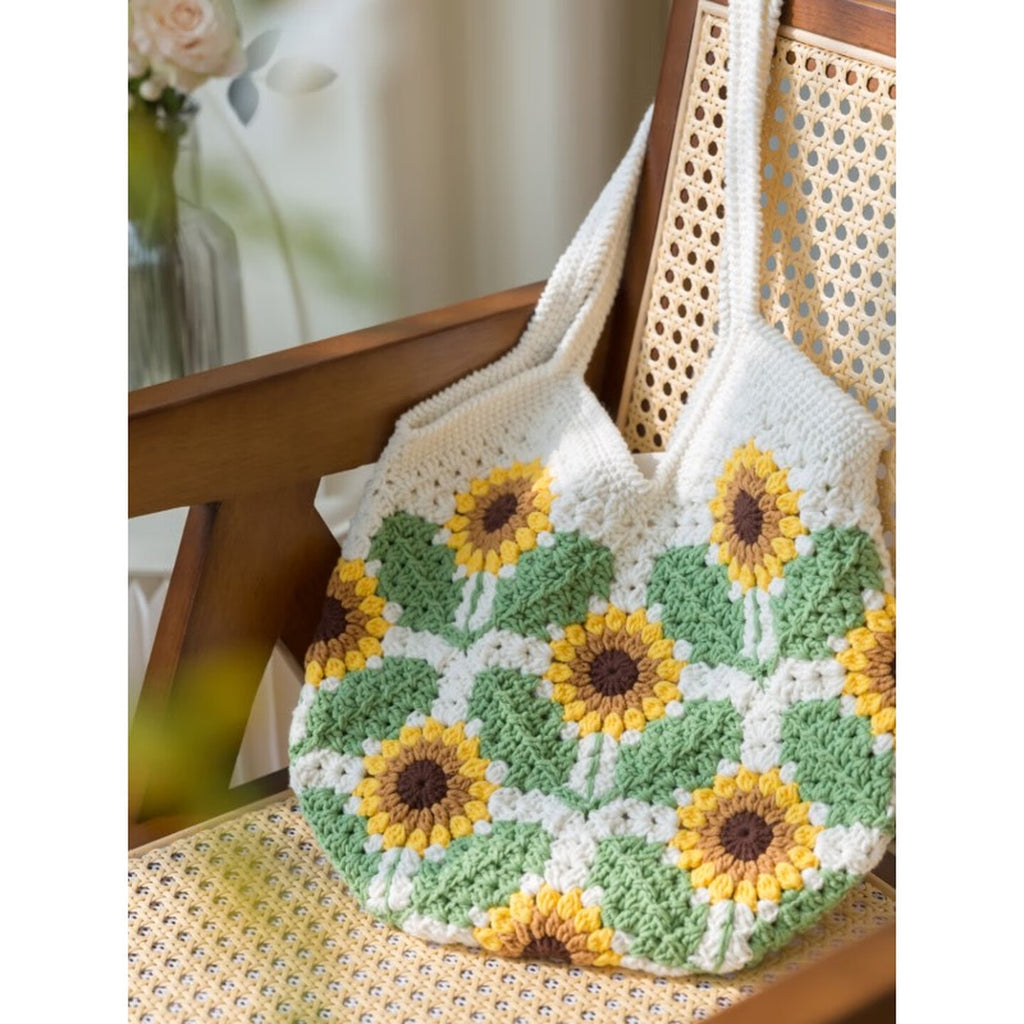 Style Bag Style DIY Knit Cotton Yarn Yarn Kit Bag Crochet Material Kit Sunflower Style Material Kit