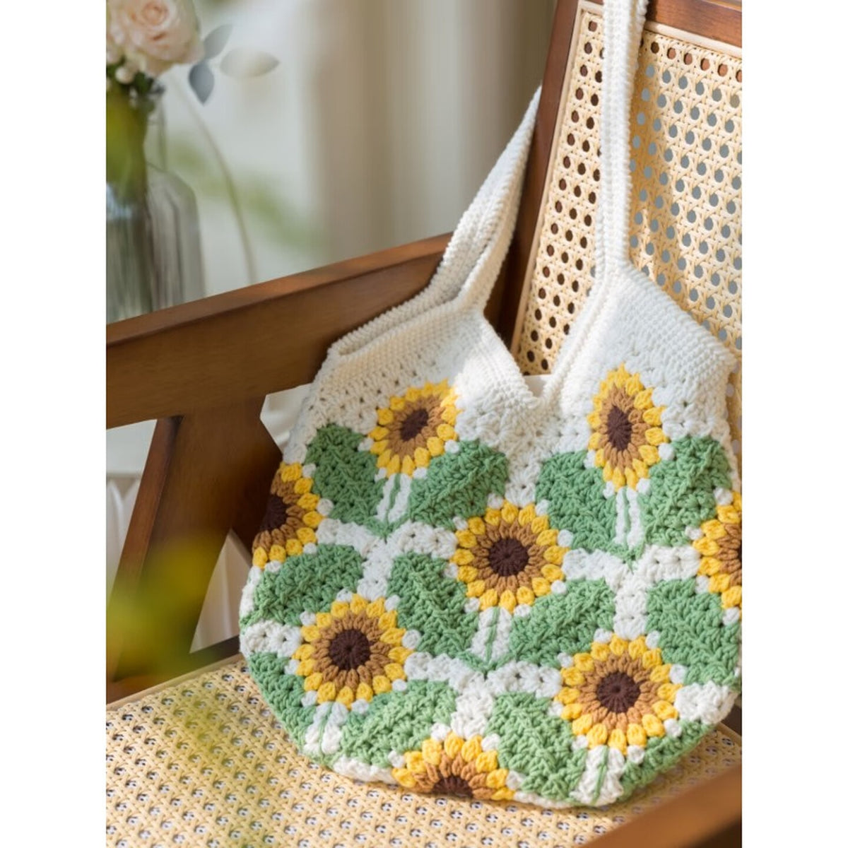 Style Bag Style DIY Knit Cotton Yarn Yarn Kit Bag Crochet Material Kit Sunflower Style Material Kit